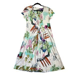 Simply Art by DOLCEZZA Happy With Spring Dress Women’s M White Knit Viscose NEW